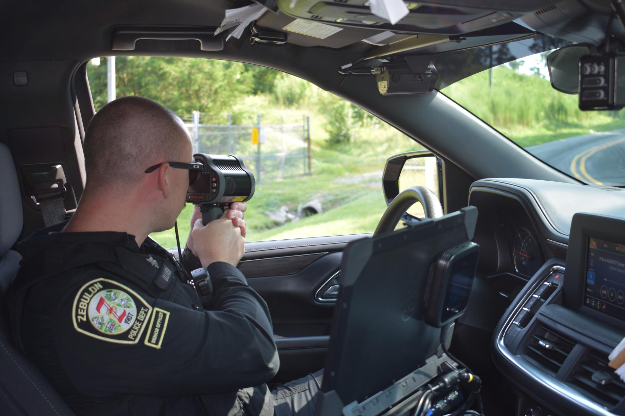 ZPD officer monitoring traffic